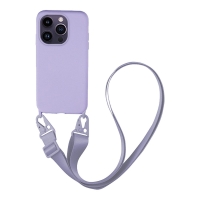 Θήκη Σιλικόνης με Strap CarryHang Sonique Apple iPhone 14 Pro Λιλά