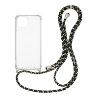 Θήκη Σιλικόνης με Κορδόνι Sonique Armor Clear Apple iPhone 13 Rainbow Πράσινο