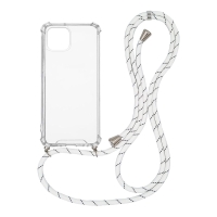 Θήκη Σιλικόνης με Κορδόνι Sonique Armor Clear Apple iPhone 13 Rainbow Λευκό