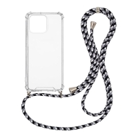 Θήκη Σιλικόνης με Κορδόνι Sonique Armor Clear Apple iPhone 13 Pro Rainbow Μαύρο