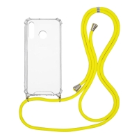 Θήκη Σιλικόνης με Κορδόνι Sonique Armor Clear Huawei P30 Lite Κίτρινο