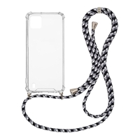 Θήκη Σιλικόνης με Κορδόνι Sonique Armor Clear Realme C11 2021 Rainbow Μαύρο