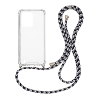 Θήκη Σιλικόνης με Κορδόνι Sonique Armor Clear Realme C31 Rainbow Μαύρο