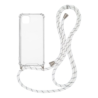 Θήκη Σιλικόνης με Κορδόνι Sonique Armor Clear Samsung Galaxy A22 5G Rainbow Λευκό