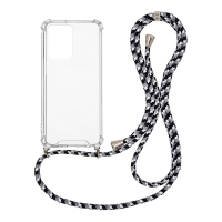 Θήκη Σιλικόνης με Κορδόνι Sonique Armor Clear Samsung Galaxy A53 5G Rainbow Μαύρο