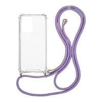 Θήκη Σιλικόνης με Κορδόνι Sonique Armor Clear Samsung Galaxy A53 5G Rainbow Λιλά