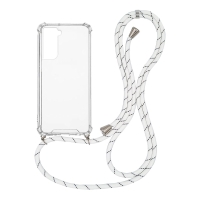 Θήκη Σιλικόνης με Κορδόνι Sonique Armor Clear Samsung Galaxy S22 Rainbow Λευκό