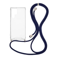 Θήκη Σιλικόνης με Κορδόνι Sonique Armor Clear Samsung Galaxy S22 Ultra Μπλε Σκούρο