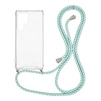 Θήκη Σιλικόνης με Κορδόνι Sonique Armor Clear Samsung Galaxy S22 Ultra Rainbow Βεραμάν