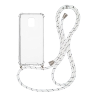 Θήκη Σιλικόνης με Κορδόνι Sonique Armor Clear Xiaomi Redmi Note 9S/9 Pro Rainbow Λευκό