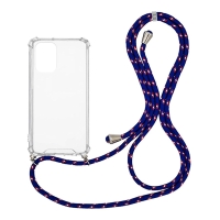 Θήκη Σιλικόνης με Κορδόνι Sonique Armor Clear Xiaomi Poco F3 / Mi 11i Rainbow Μπλε