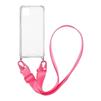Θήκη Σιλικόνης με Strap Sonique Armor Clear Samsung Galaxy A22 5G Φουξ