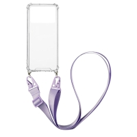 Θήκη Σιλικόνης με Strap Sonique Armor Clear Xiaomi Poco X4 Pro 5G Λιλά