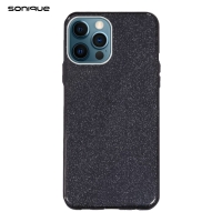 Θήκη Σιλικόνης Sonique Shiny Apple iPhone 12 / iPhone 12 Pro Μαύρο