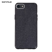 Θήκη Σιλικόνης Sonique Shiny Apple iPhone 7 / iPhone 8 / iPhone SE 2020 / iPhone SE 2022 Μαύρο