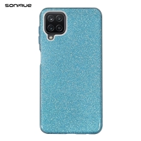 Θήκη Σιλικόνης Sonique Shiny Samsung Galaxy A12 / Galaxy M12 Γαλάζιο