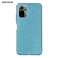 Θήκη Σιλικόνης Sonique Shiny Xiaomi Redmi Note 10 / Redmi Note 10s / Poco M5s Γαλάζιο