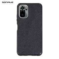Θήκη Σιλικόνης Sonique Shiny Xiaomi Redmi Note 10 / Redmi Note 10s / Poco M5s Μαύρο