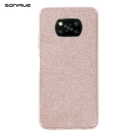 Θήκη Σιλικόνης Sonique Shiny Xiaomi Poco X3 NFC / Poco X3 Pro Ροζ