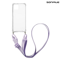 Θήκη Σιλικόνης με Strap Sonique Armor Clear Apple iPhone 11 Pro Λιλά