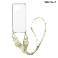 Θήκη Σιλικόνης με Strap Sonique Armor Clear Xiaomi Mi 11 Μπεζ