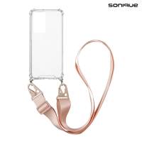 Θήκη Σιλικόνης με Strap Sonique Armor Clear Xiaomi Redmi Note 11 Pro Plus 5G Ροζ