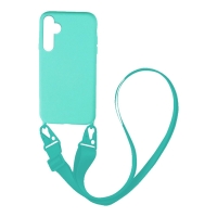 Θήκη Σιλικόνης με Strap CarryHang Sonique Samsung Galaxy A14 4G / Galaxy A14 5G Γαλάζιο