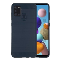 Θήκη Σιλικόνης Sonique Carbon Brushed Samsung Galaxy A21s Μπλέ