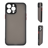 Θήκη Σιλικόνης Color Button Bumper Sonique Apple iPhone 13 Pro Max Μαύρο