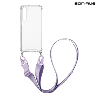 Θήκη Σιλικόνης με Strap Sonique Armor Clear Samsung Galaxy S23 Λιλά