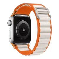 Λουράκι Nylon Alpine Loop Band Sonique για Apple Watch (38/40/41MM) Πορτοκαλί/Λευκό