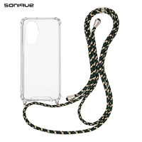 Θήκη Σιλικόνης με Κορδόνι Sonique Armor Clear Realme C55 Rainbow Πράσινο