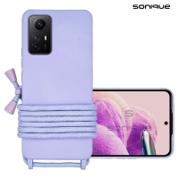 Θήκη Σιλικόνης με Κορδόνι CarryHang Sonique Xiaomi Redmi Note 12s Λιλά