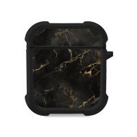 Θήκη Σιλικόνης Marble Series για AirPods 1/2 Μαύρο 01