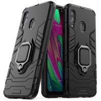 Ring Armor Kickstand magnetic car holder Samsung Galaxy A40 Μαύρο