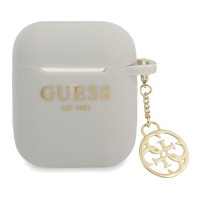 Θήκη Σιλικόνης Guess Charm Collection για AirPods 1/2 Γκρι