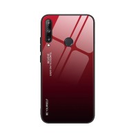 Glass Case Huawei P40 Lite E Μαύρο / Κόκκινο