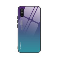 Glass Case Xiaomi Redmi 9A / Redmi 9AT Μωβ / Μπλέ