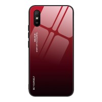 Glass Case Xiaomi Redmi 9A / Redmi 9AT Μαύρο / Κόκκινο