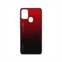 Glass Case Samsung Galaxy A21s Μαύρο / Κόκκινο