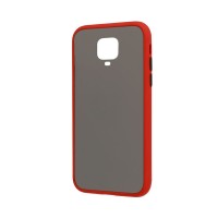 Θήκη Color Button Bumper Xiaomi Redmi Note 9S/9 Pro Κόκκινο