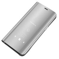 Clear View Cover Samsung Galaxy A12 / Galaxy M12 Ασημί