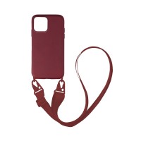 Θήκη Σιλικόνης με Strap CarryHang Sonique Apple iPhone 12 Pro Max Μπορντό
