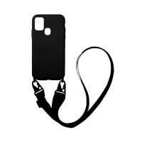 Θήκη Σιλικόνης με Strap CarryHang Sonique Samsung Galaxy A21s Μαύρο