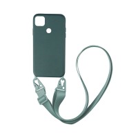 Θήκη Σιλικόνης με Strap CarryHang Sonique Xiaomi Redmi 9C Πράσινο Σκούρο