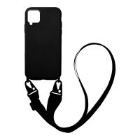 Θήκη Σιλικόνης με Strap CarryHang Sonique Samsung Galaxy A12 / Galaxy M12 Μαύρο