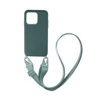Θήκη Σιλικόνης με Strap CarryHang Sonique Apple iPhone 13 Pro Πράσινο Σκούρο