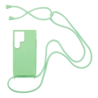 Θήκη Σιλικόνης με Κορδόνι CarryHang Sonique Samsung Galaxy S22 Ultra Πράσινο Ανοιχτό