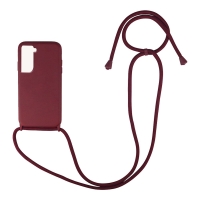 Θήκη Σιλικόνης με Κορδόνι CarryHang Sonique Samsung Galaxy S21 FE Μπορντώ