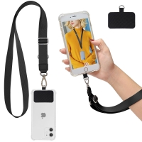 Strap Λαιμού Sonique Lanyard για Κινητά Μαύρο